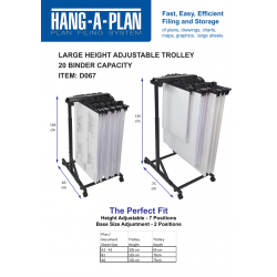 Hang a Plan Adjustable Plan Trolley D067 Fits A2 to A0 Trolley Only
