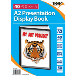 Tiger A2 Plan Drawings Display Book 40 Pockets Black